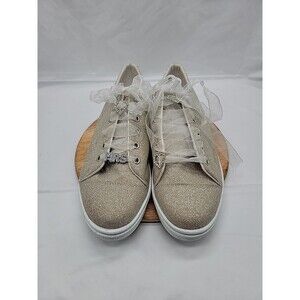 Womens Stilo Bride Shoe Sneakers Size 10.5 Gold Glitter Lace Up